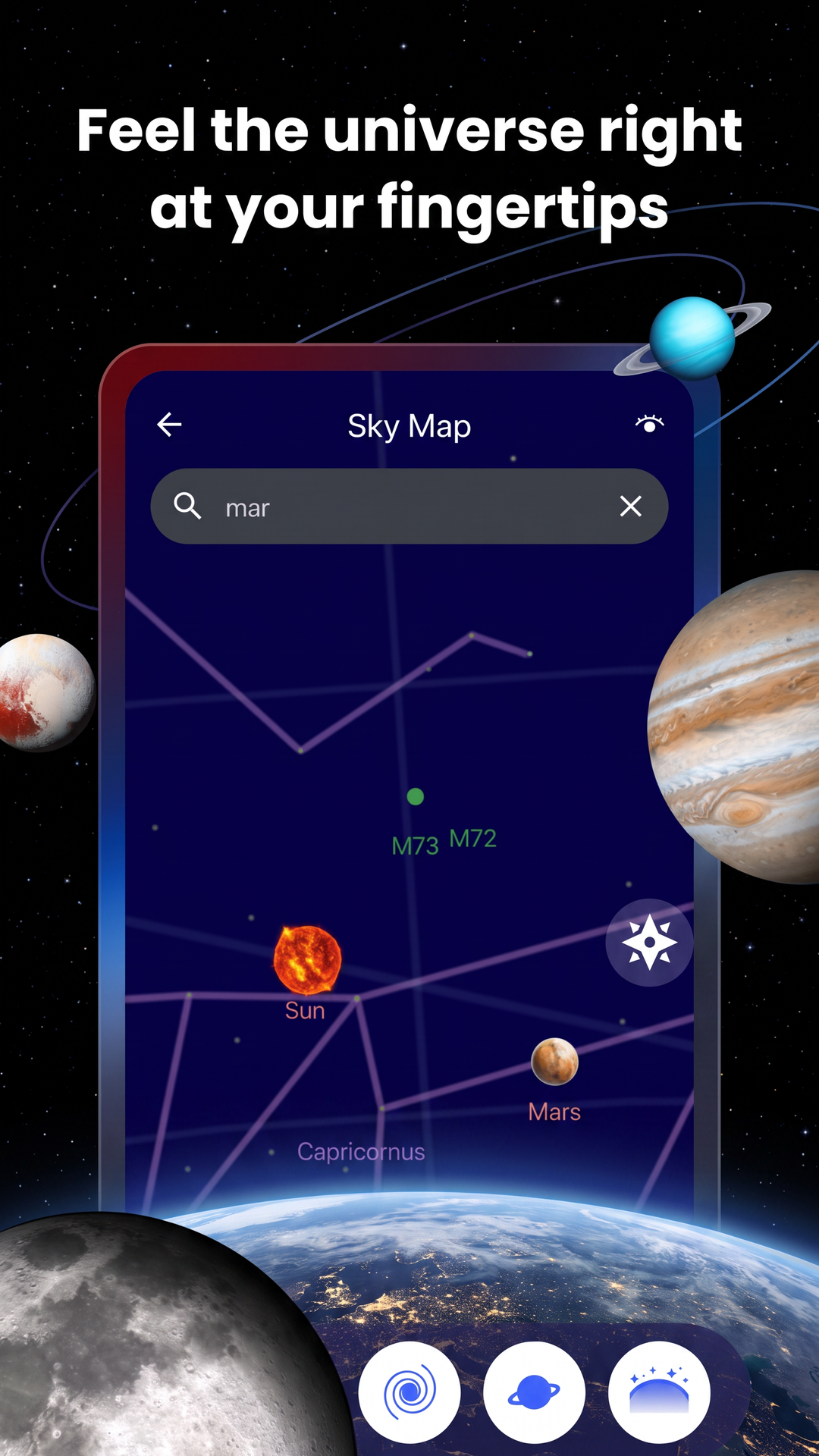 Live Earth Map screen